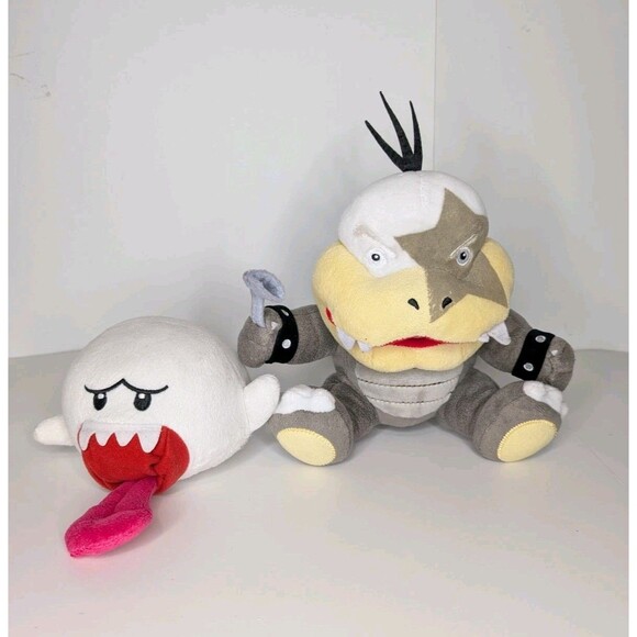Super Mario ALL STAR COLLECTION Morton Koopa Jr & Boo Plush Stuffed Animal Set 2 - Picture 1 of 13